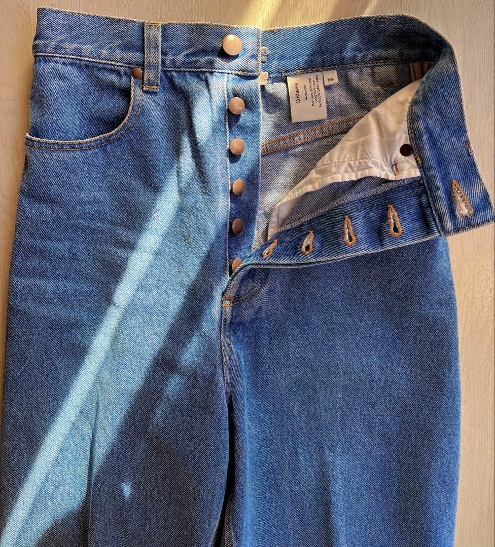 クリスタセヤ BLEACHED DENIM HIGH WAISTED デニム