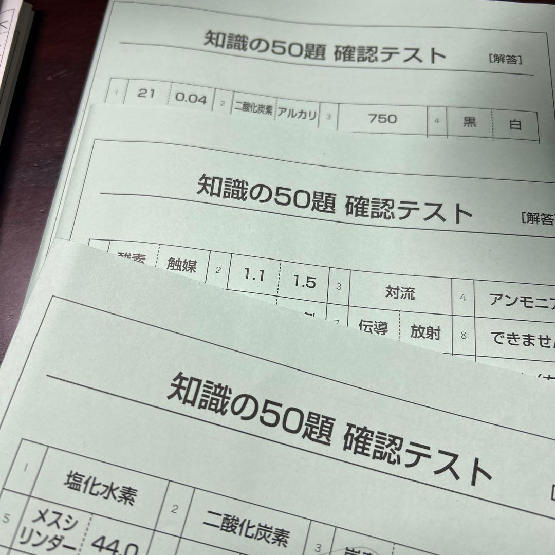 ㉔や　サピックス　SAPIX 理科　知識の20題　ウィークリーチェック