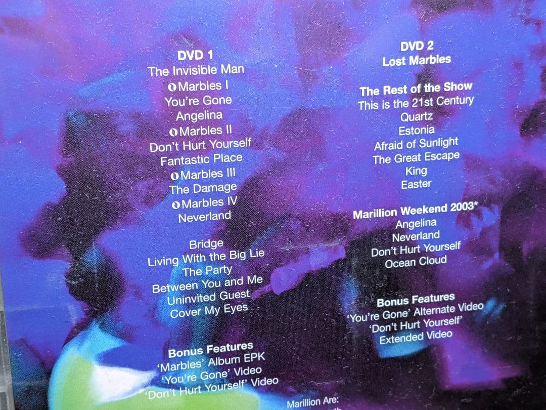 DVD Marillion マリリオン Marbles On The Road
