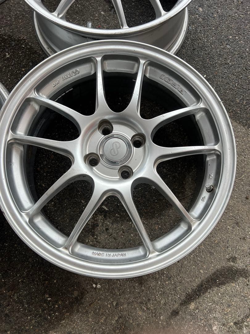 エンケイ　PF01 17×6.5j+48 4H100 4本 シルバー 美品