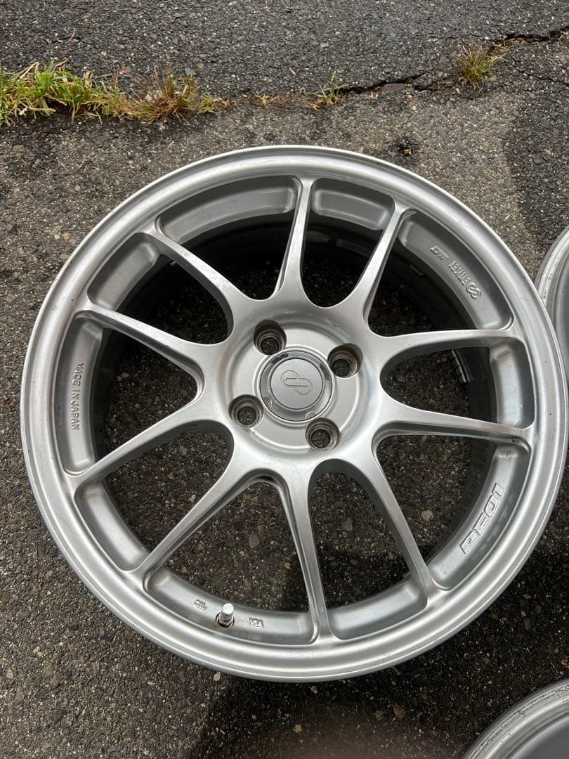 エンケイ　PF01 17×6.5j+48 4H100 4本 シルバー 美品