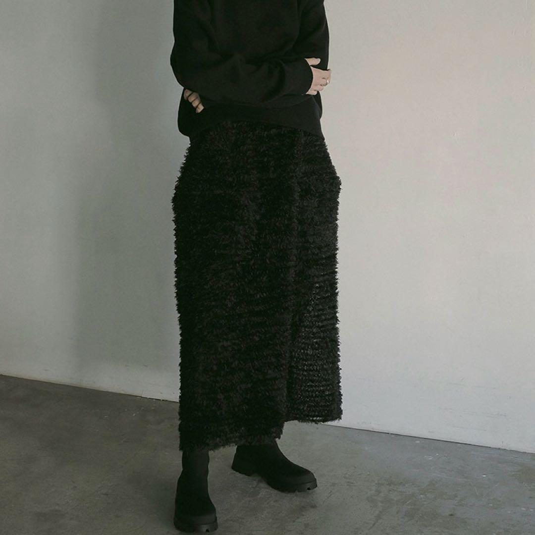 HER. ハー チュールフリルスカート コクーンシルエット ブラック 1 美品
