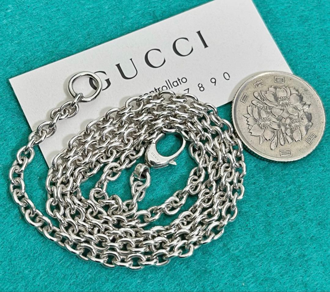 美品‼️GUCCI 3.8ミリ シルバー925 チェーンネックレス