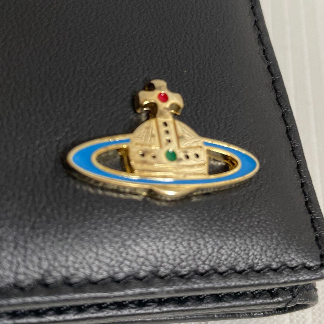 未使用品 Vivienne Westwood 折り財布 レザー ブラック オーブ