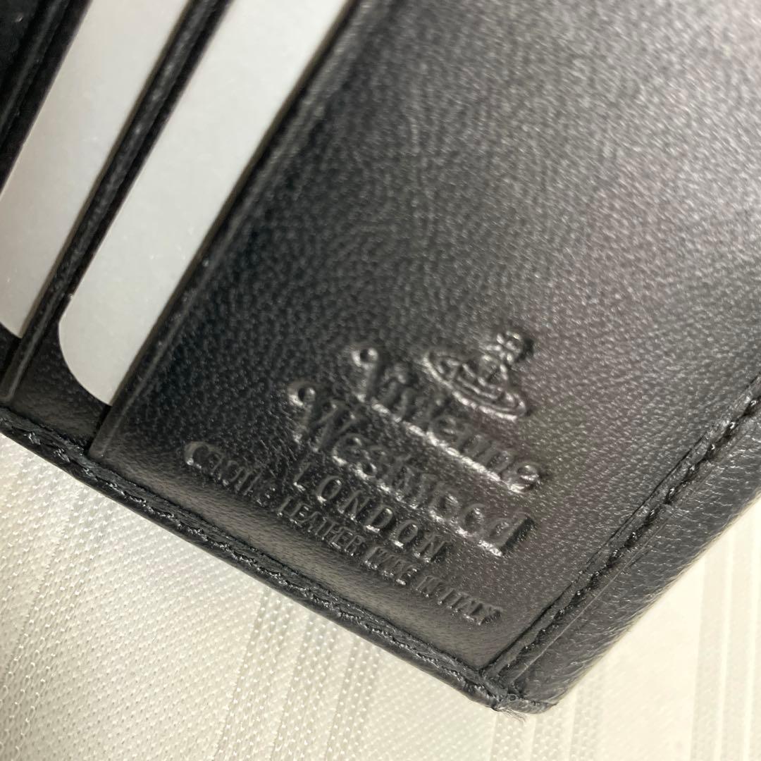 未使用品 Vivienne Westwood 折り財布 レザー ブラック オーブ