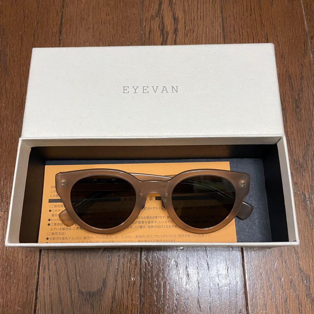 極美品 EYEVAN7285 アイヴァン 754クリアフレーム サングラス 眼鏡
