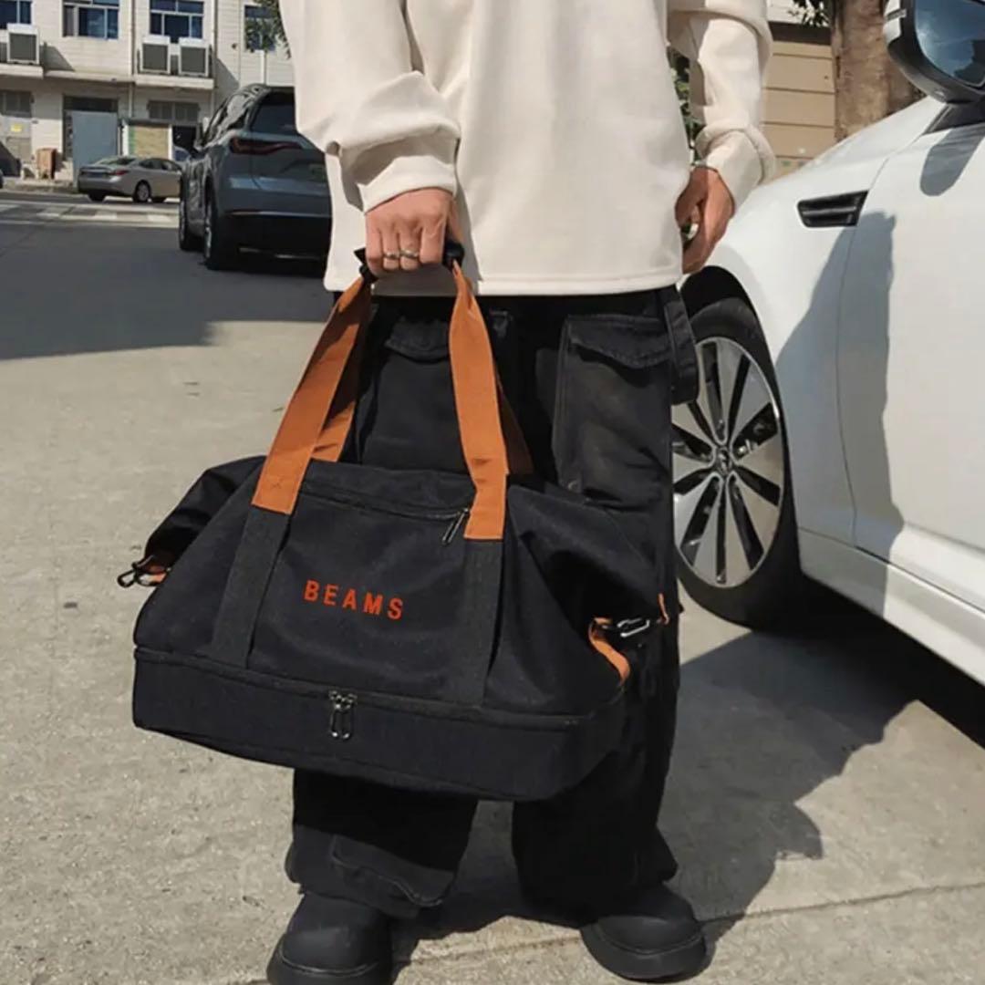 BEAMS ボストンバッグ ブラック 大容量