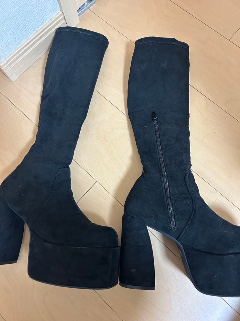 EMODA バルキープランプフィットブーツ ロングブーツ 黒 L