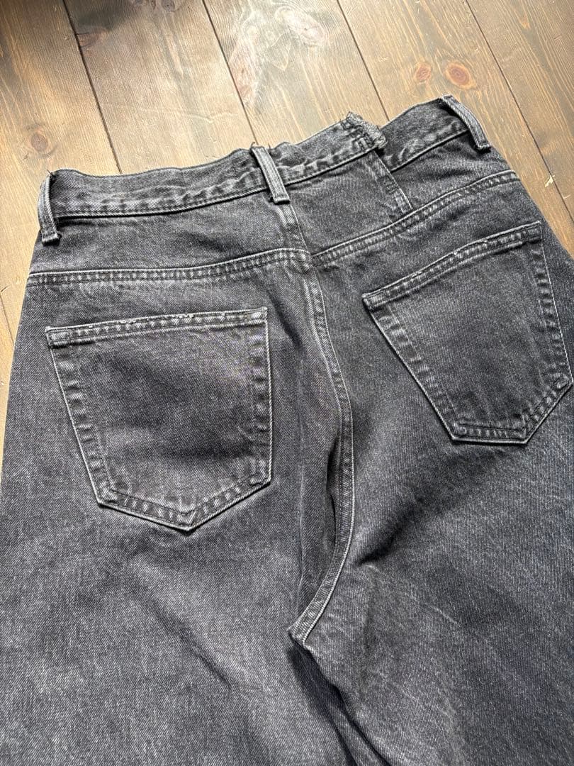 moussy CROSS WAIST WIDE STRAIGHT ブラック