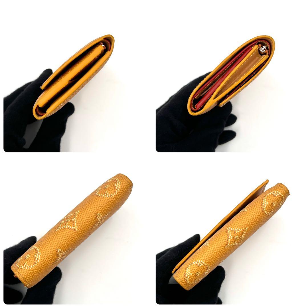 【箱・袋付】ルイヴィトン　ヘリテージ　三つ折り財布　ヴィクター　イエロー　限定
