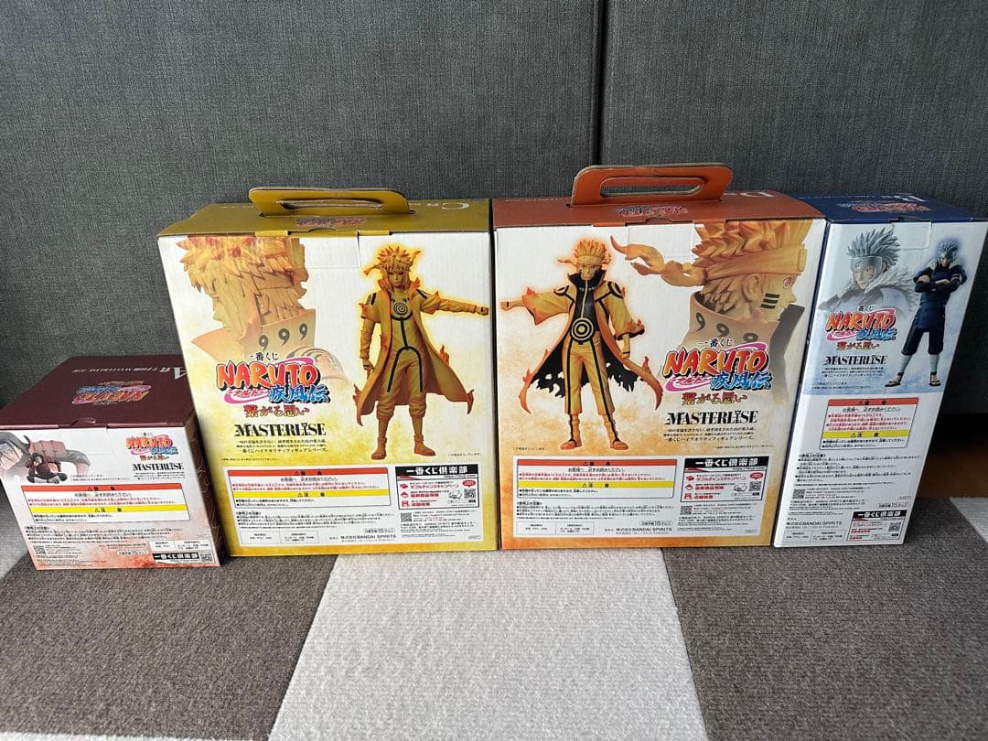 一番くじNARUTO-ナルト- 疾風伝 繋がる思い フィギュア4体セット未開封