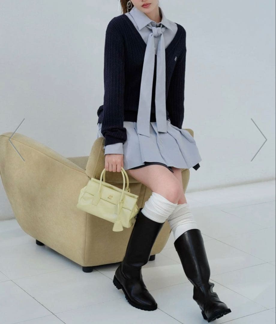 snidel スナイデル　シャツコンビチュニック　ネイビー　NVY 1