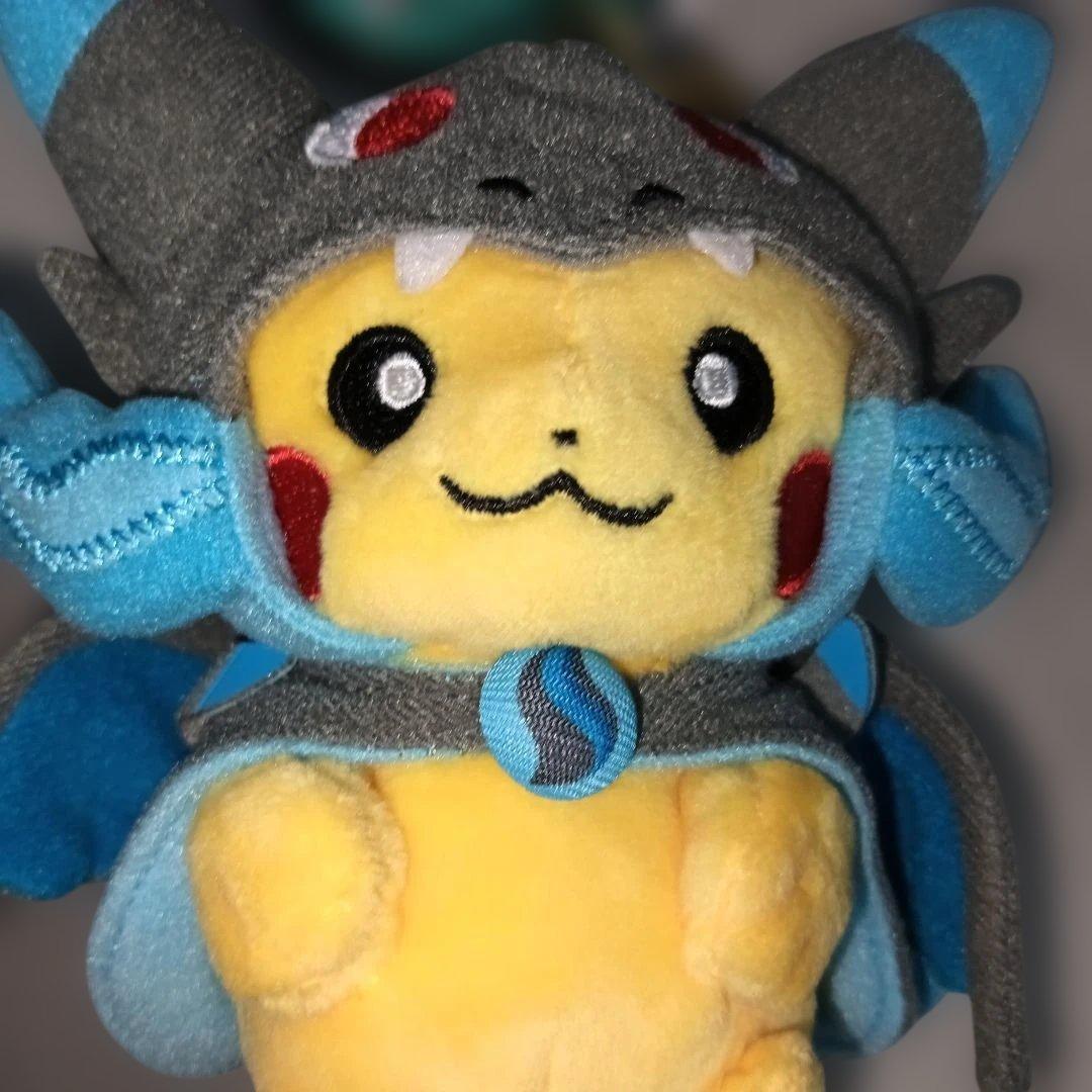 メガリザードンXポンチョを着たピカチュウ ぬいぐるみマスコット ポケモンセンター