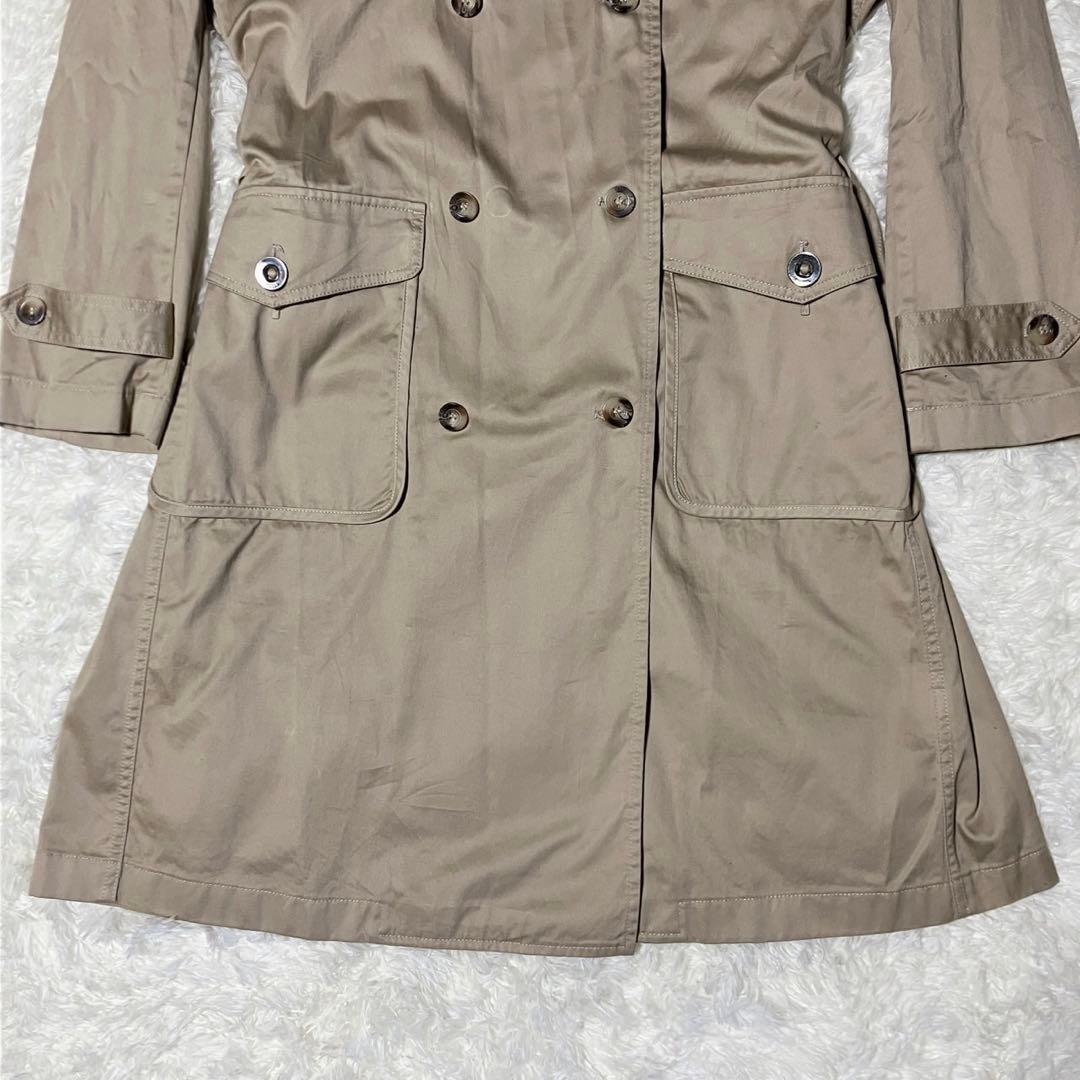 DIESEL ベージュ トレンチコート ダブルブレスト メタルプレートロゴ XL