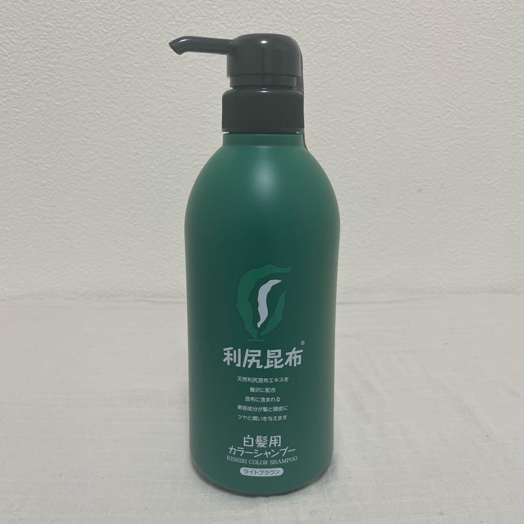 【大容量500ml】白髪用カラーシャンプーセット ミネラルイオンブラシ 利尻昆布