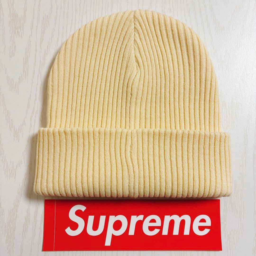 Supreme ニット帽　ビーニー　シュプリーム　アイボリー　クリーム　ホワイト