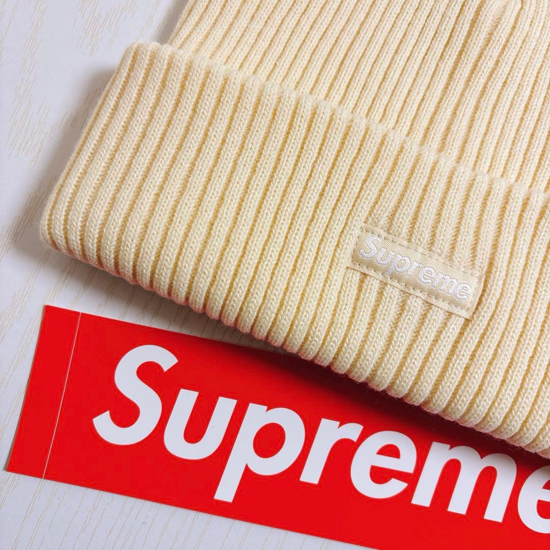 Supreme ニット帽　ビーニー　シュプリーム　アイボリー　クリーム　ホワイト