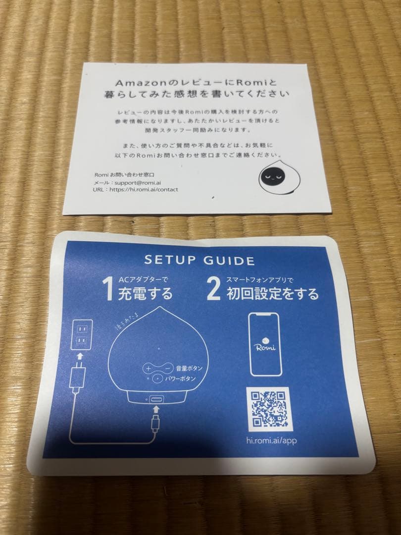 Romi ロミィ　AI会話ロボット　 マットホワイト