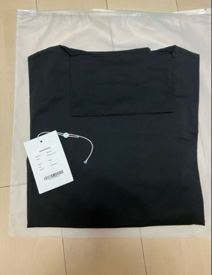 シーアイランドコットン ロールネック Tee, Black　サイズ2