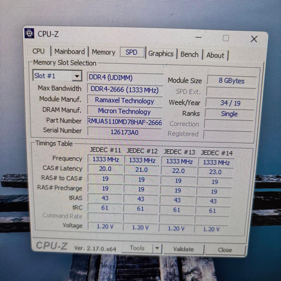 【ジャンク】Intel Core i5-8400 + 16GB DDR4 RAM