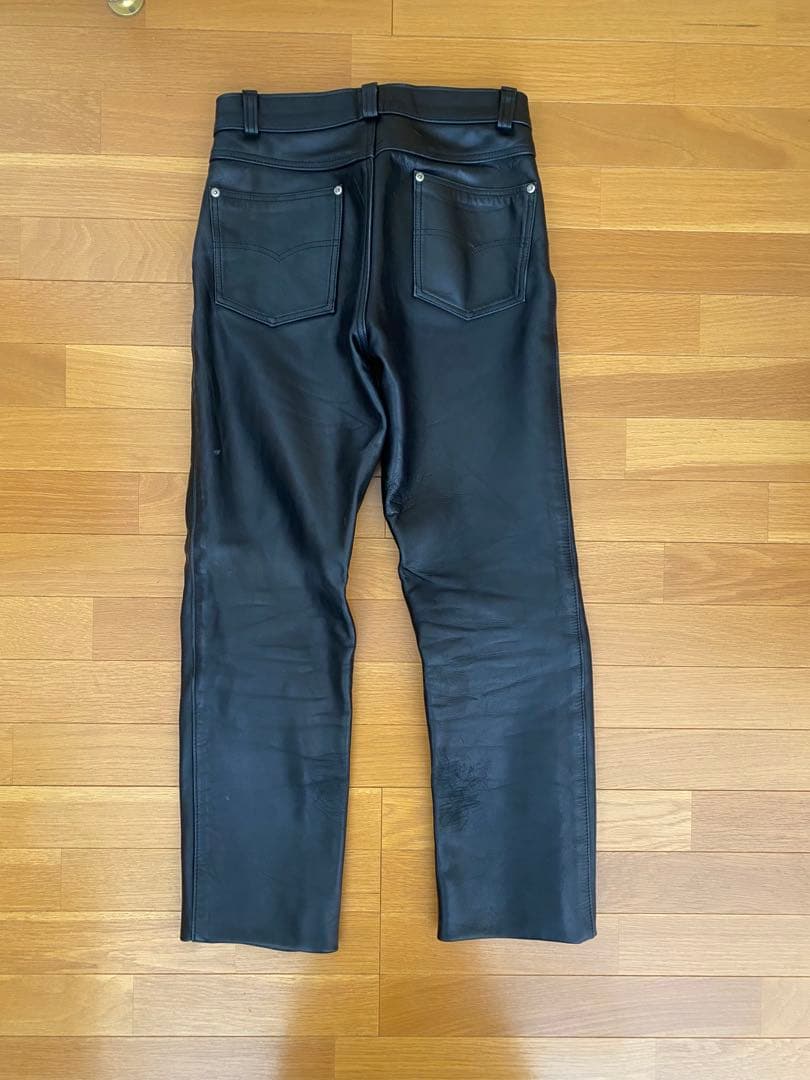 schott leather pants 黒 レザー　サイズ30