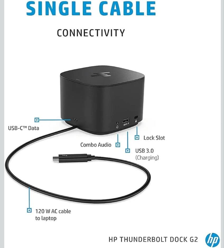 HP Thunderbolt Dock 120W G2　120W ACアダプタ付