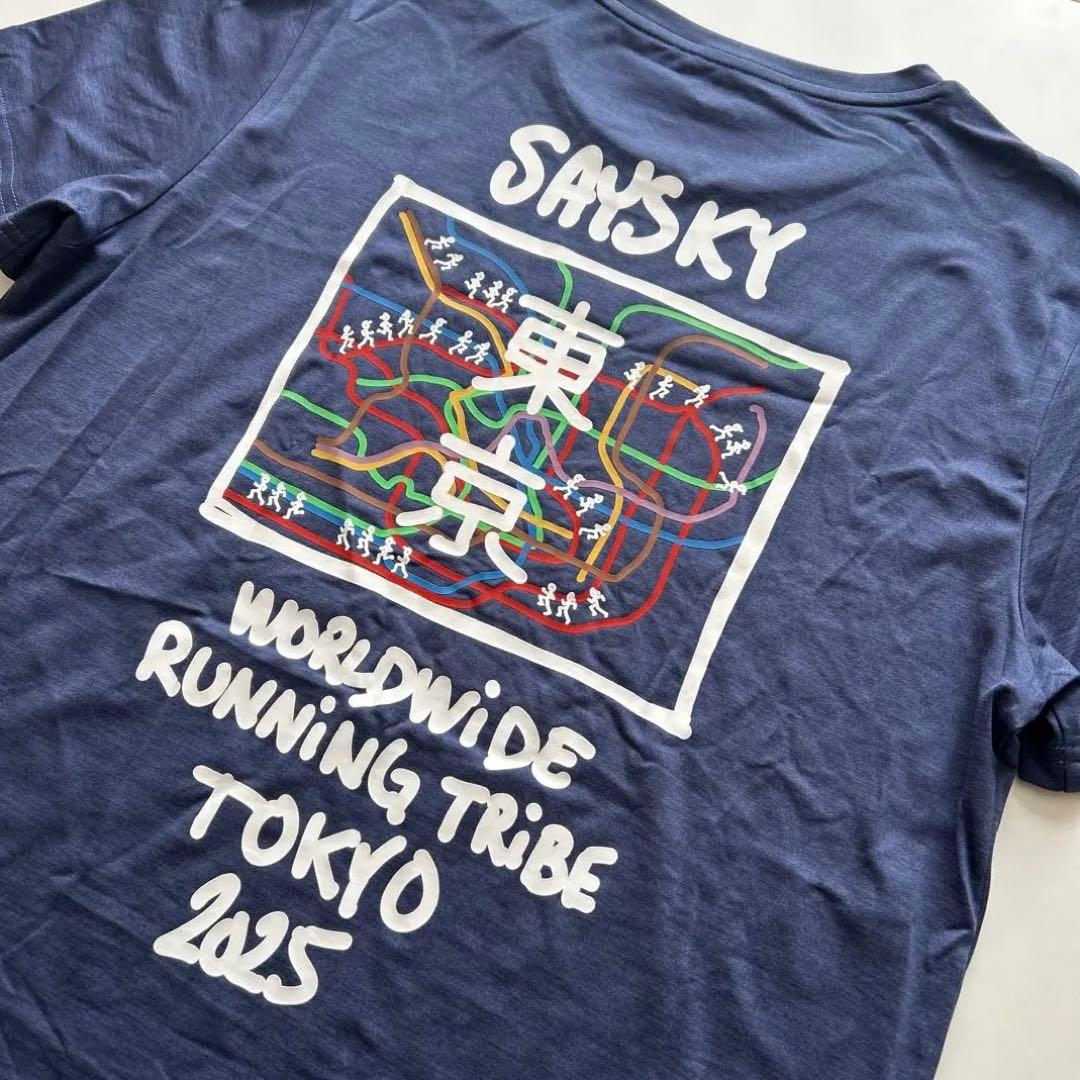 美品 匿名配送 SAYSKY 2025 TOKYO 日本限定Tシャツ ブルー M