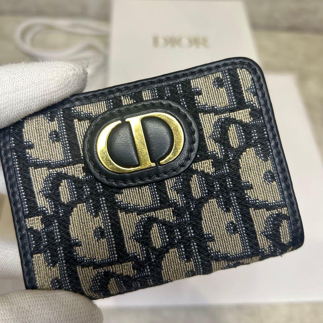 美品✨クリスチャンディオール ロゴ キャンバス 三つ折り財布