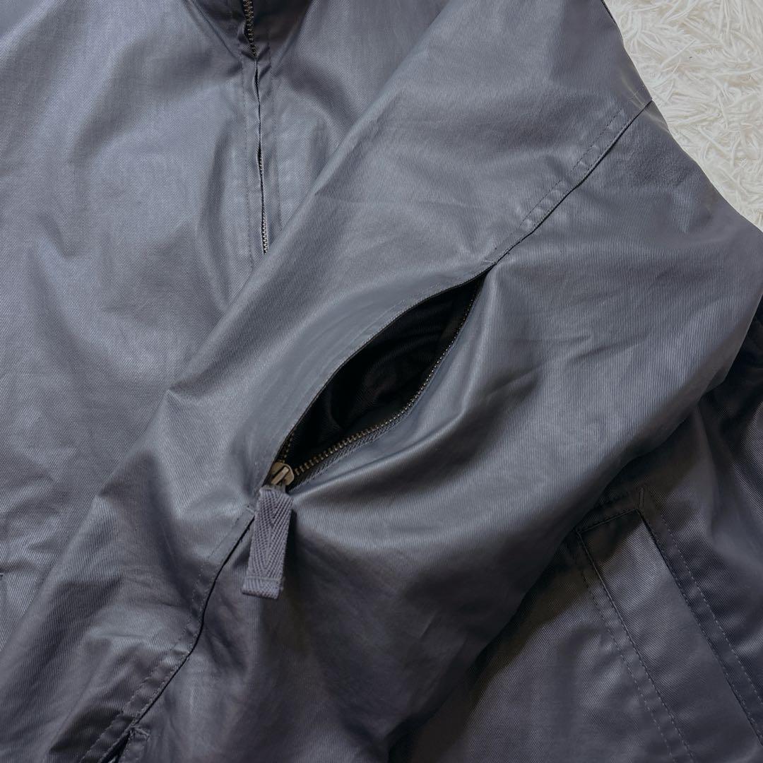 OLD GAP 00s フェイクレザー ブルゾン 黒 コーティングコットン PU