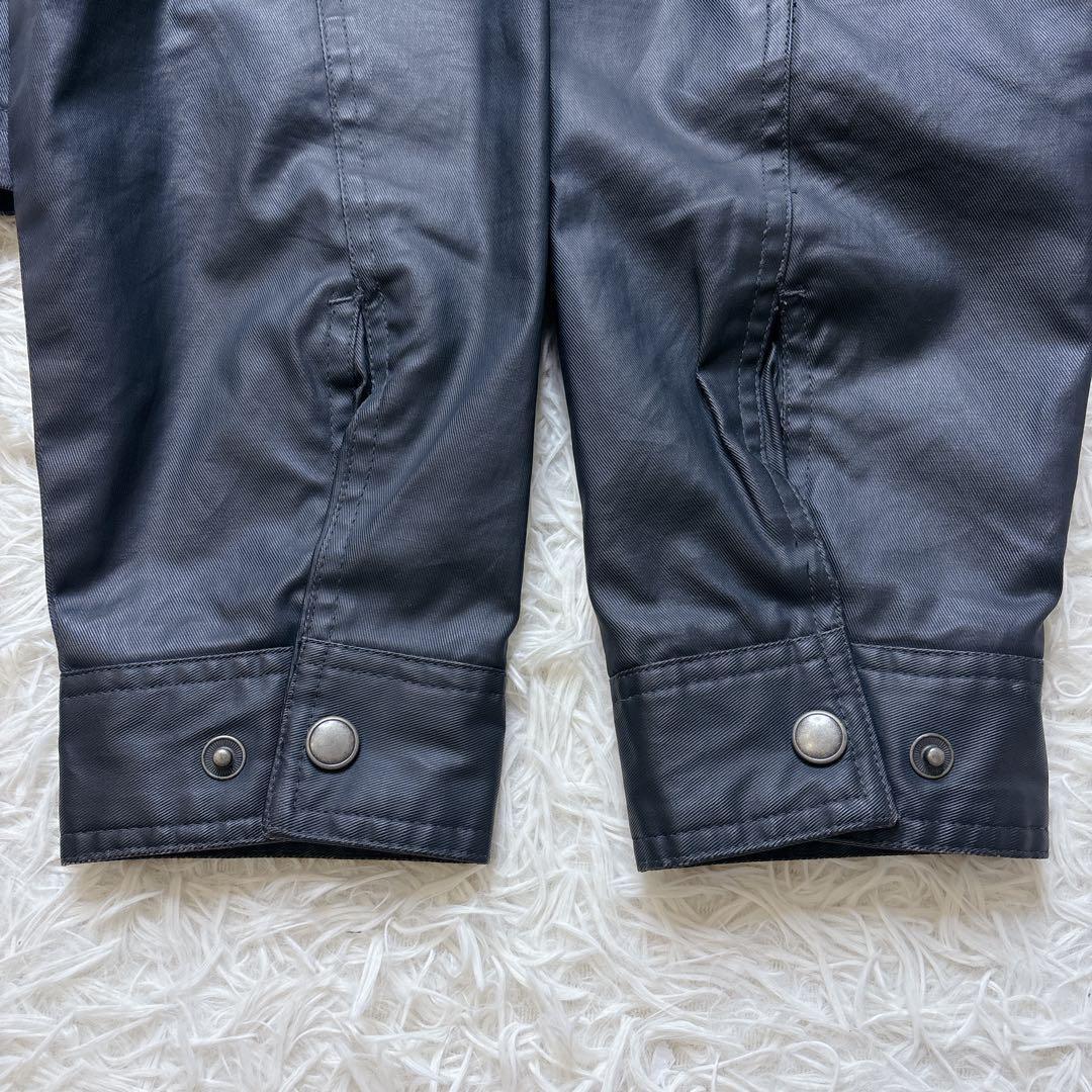 OLD GAP 00s フェイクレザー ブルゾン 黒 コーティングコットン PU
