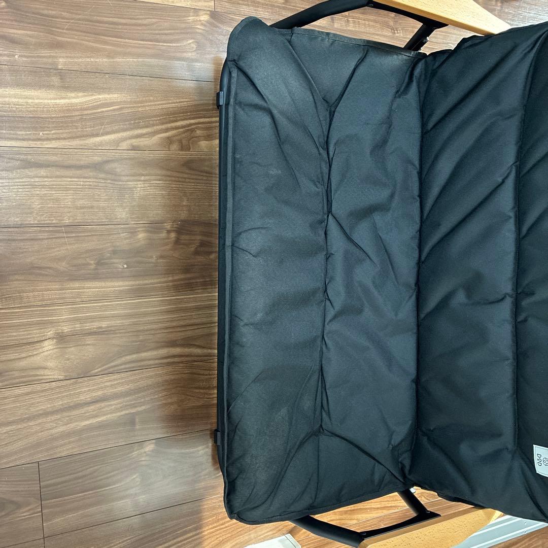 DOD アウトドア二人掛けソファ 黒　グッドラックソファ