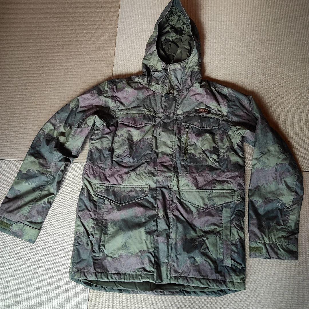 美品 BURTON 迷彩 スノーボードウェア 上下セット メンズM