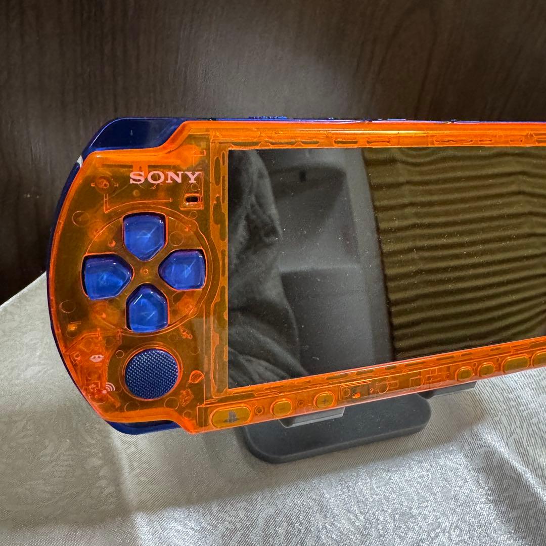 PSP 3000 【美品・カスタム】クリアオレンジブルー