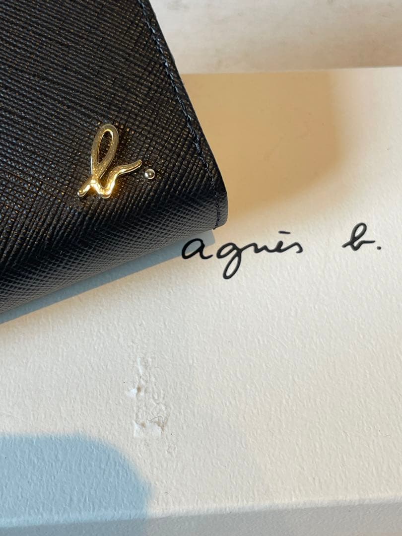 【新品未使用】agnès b. ブラック 二つ折り財布　定価25300円