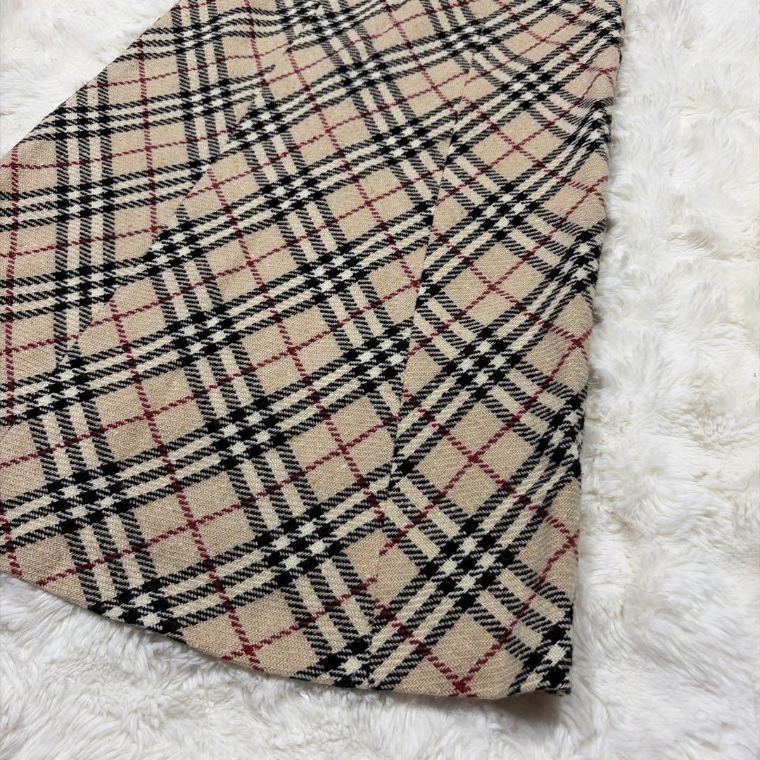 美品 BURBERRY LONDON ノバチェック ウール ロングスカート
