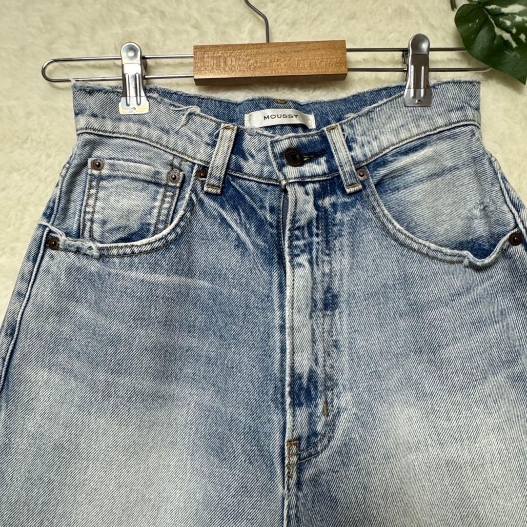 マウジー MOUSSY HW DAMAGE LOOSE STRAIGHT 25