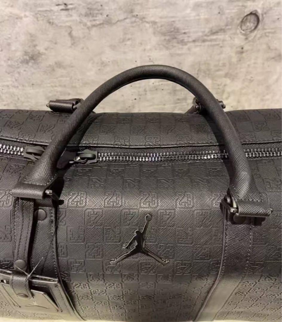 Jordan モノグラムボストンバッグ　レザーブラック　未使用