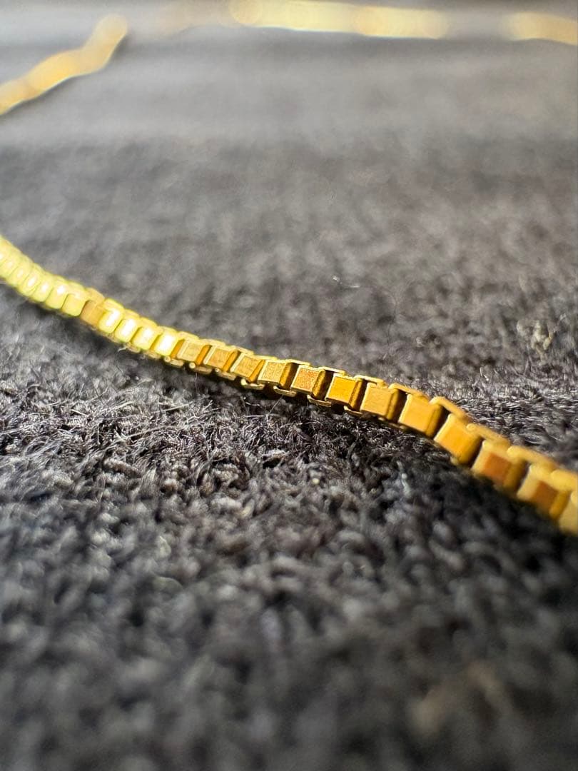 K18 18金 50cm 4g ベネチアンチェーン ネックレス 細身 美品