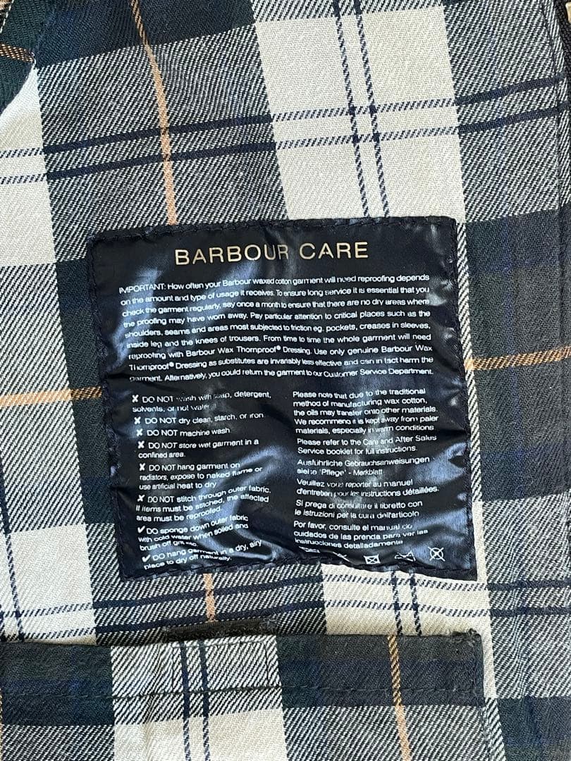 Barbour SPEY セージ ワックスジャケット S