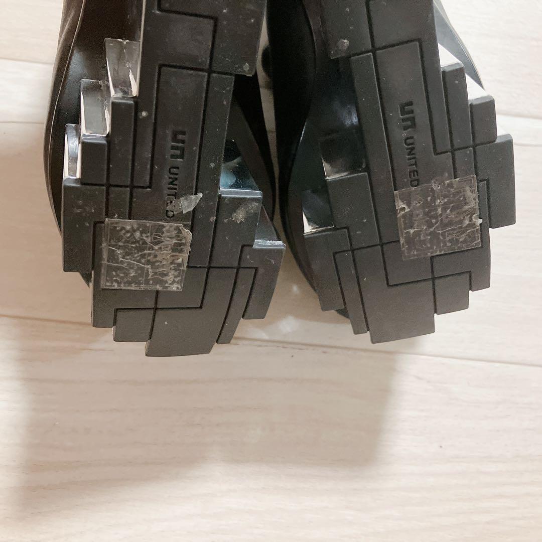 UNITED NUDE オープントゥブーティ 黒　レザー　37サイズ