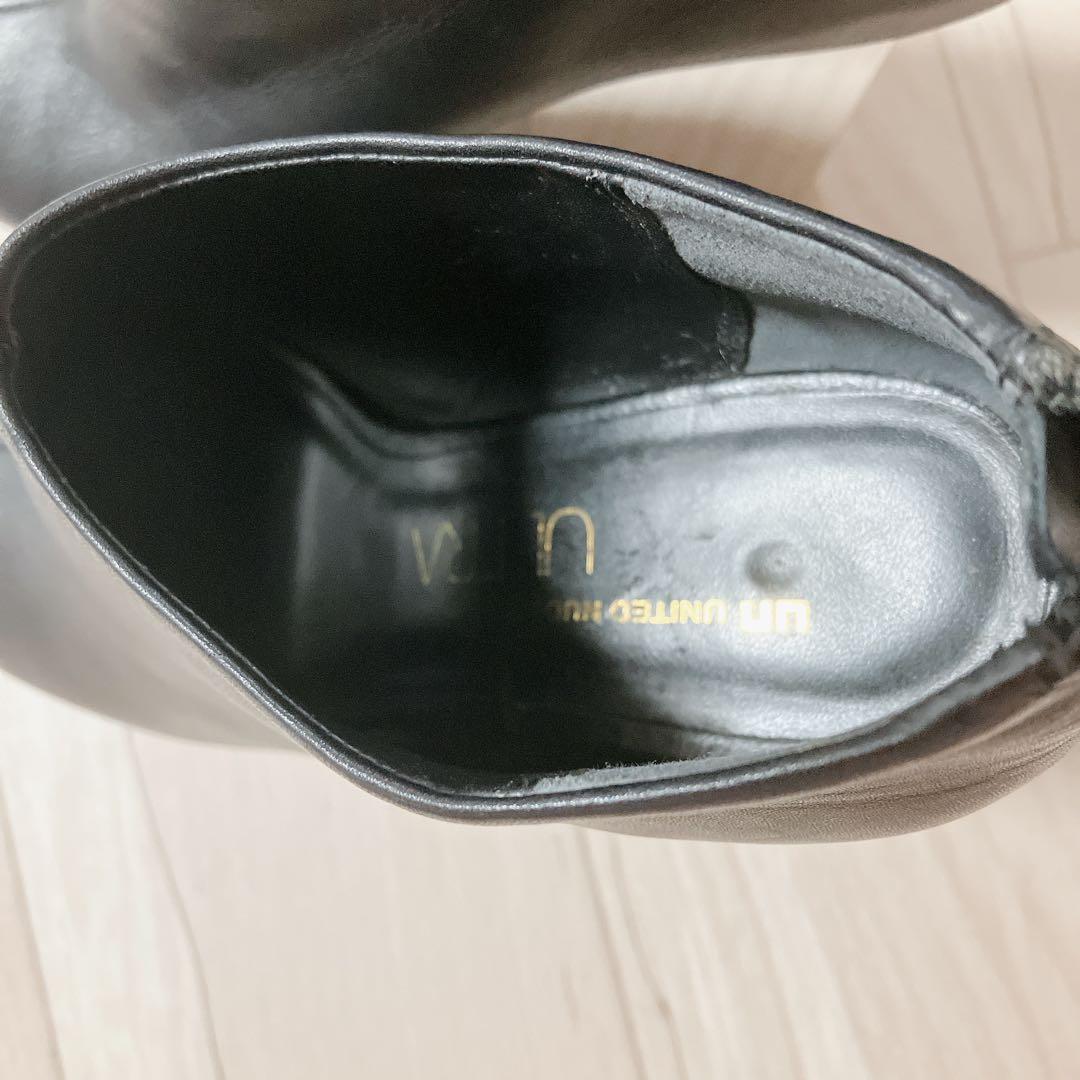 UNITED NUDE オープントゥブーティ 黒　レザー　37サイズ
