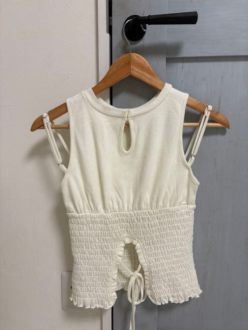 andmary アンドマリー Ami shirring logo tops