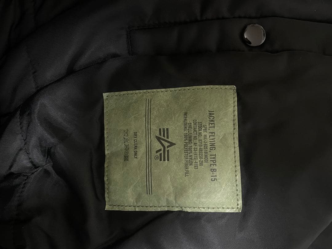 ジャケット・アウター ALPHA B-15 FLIGHT JACKET S