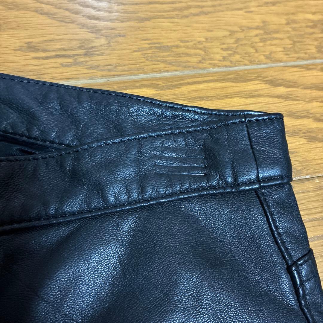 バーバリー　BURBERRY BLACK LABEL レザーパンツ 76サイズ