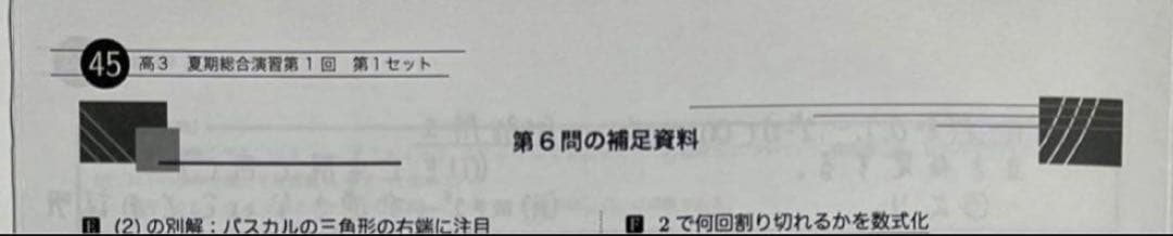 鉄緑会 2023年夏期講習 高3理系数学 総合演習 テキスト【解答冊子付き】