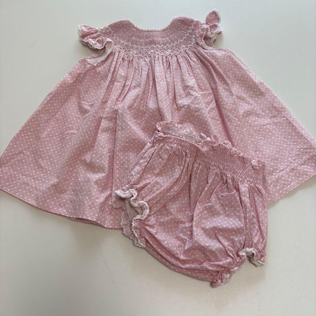 sansakae petit dBb ideas ピンクスモッキングドレス