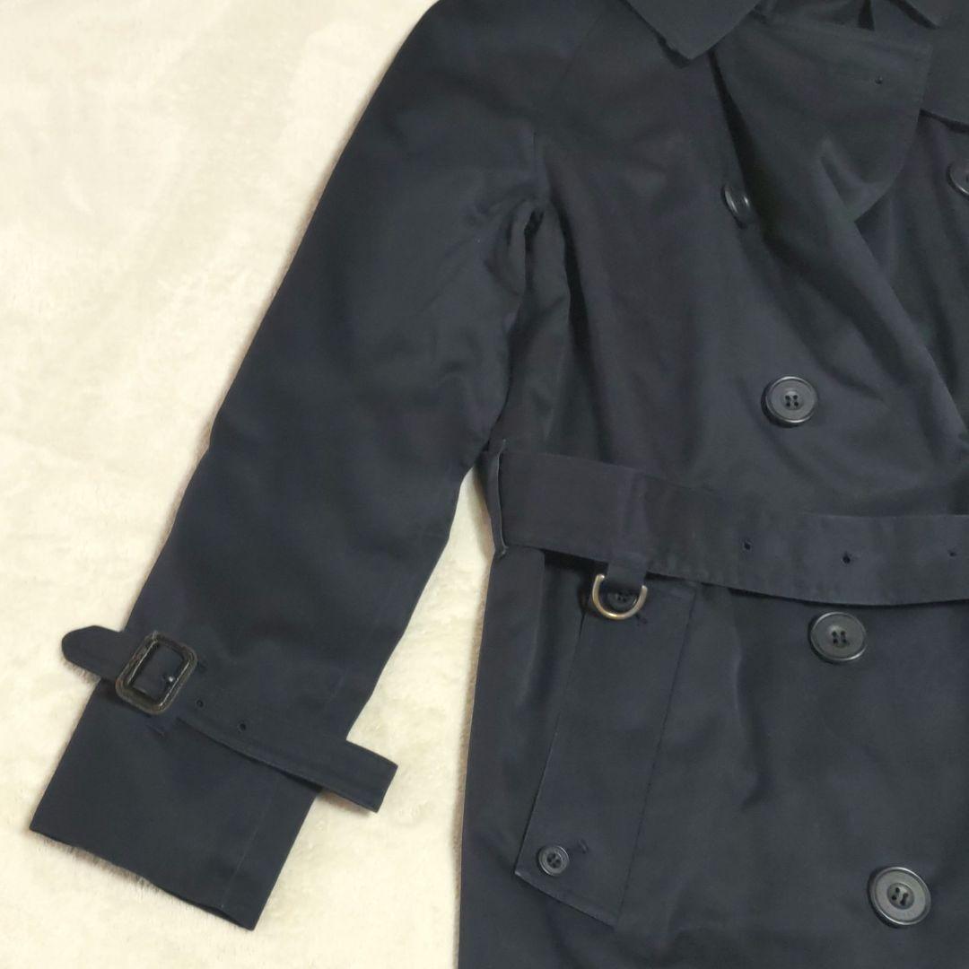 美品 アクアスキュータム トレンチコート サイズ5F 紺色 ベルト ライナー付き