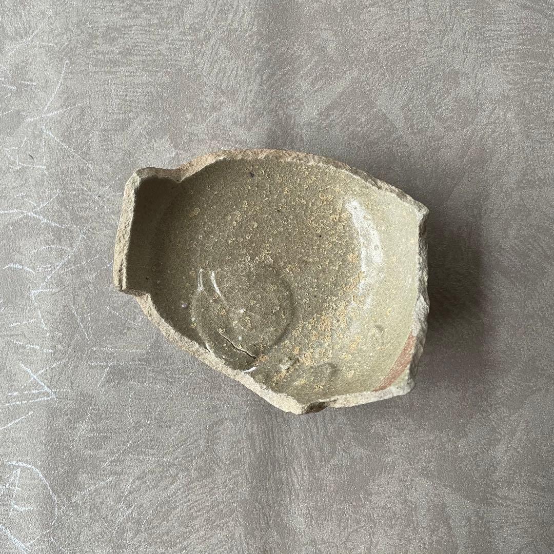 絵唐津茶碗残欠 古唐津 桃山 江戸 陶片 金継ぎ 呼継ぎ