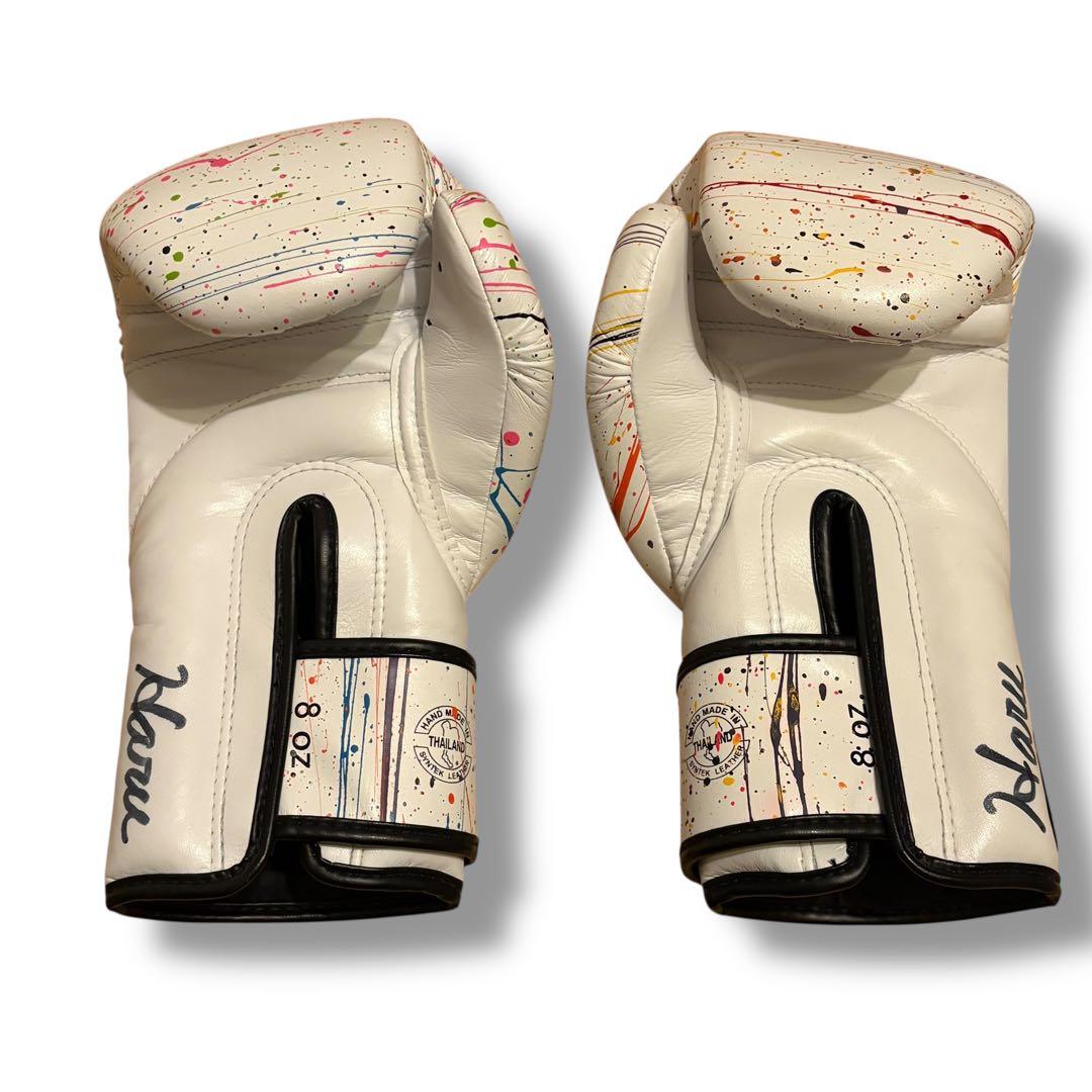 Fairtex ボクシンググローブ 8oz ホワイト スプラッター柄