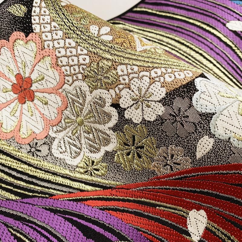 【売切値下げ】201y23★田中義織物謹製 西陣織 袋帯 桜 鞠★新品仕立て済